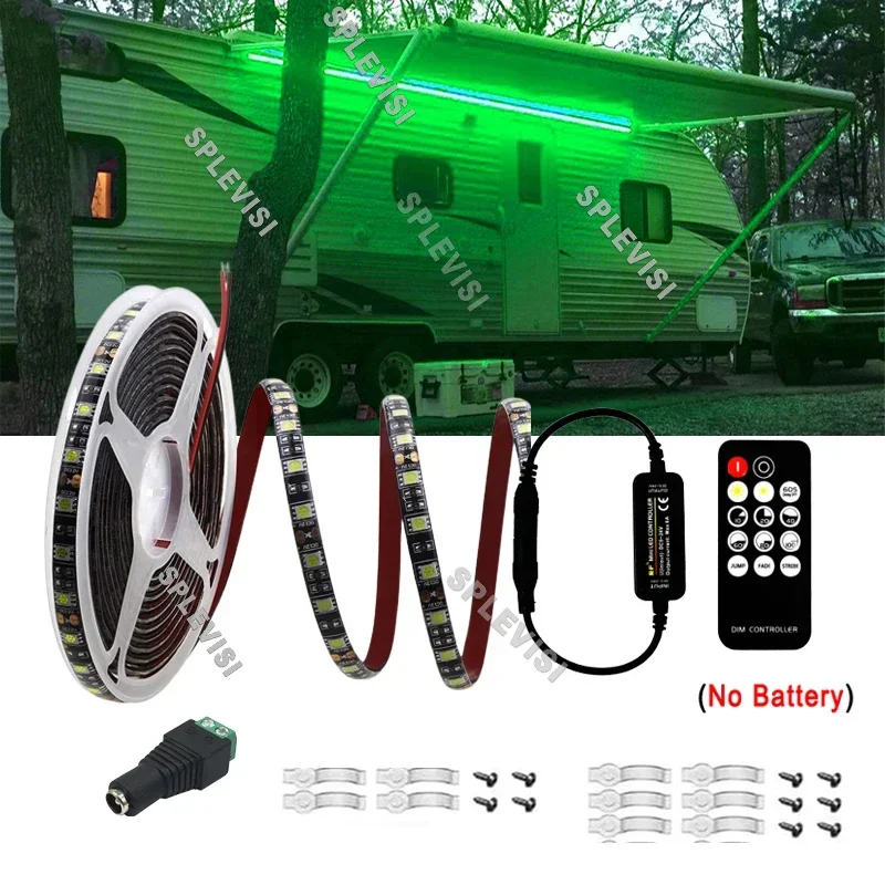 Remote Dimmable RV Camper Led Awning Party Light Strip Light Waterproof for RV Camper Motorhome Travel Trailer Green 12V remote experiences extraordinary travel adventures from north to south