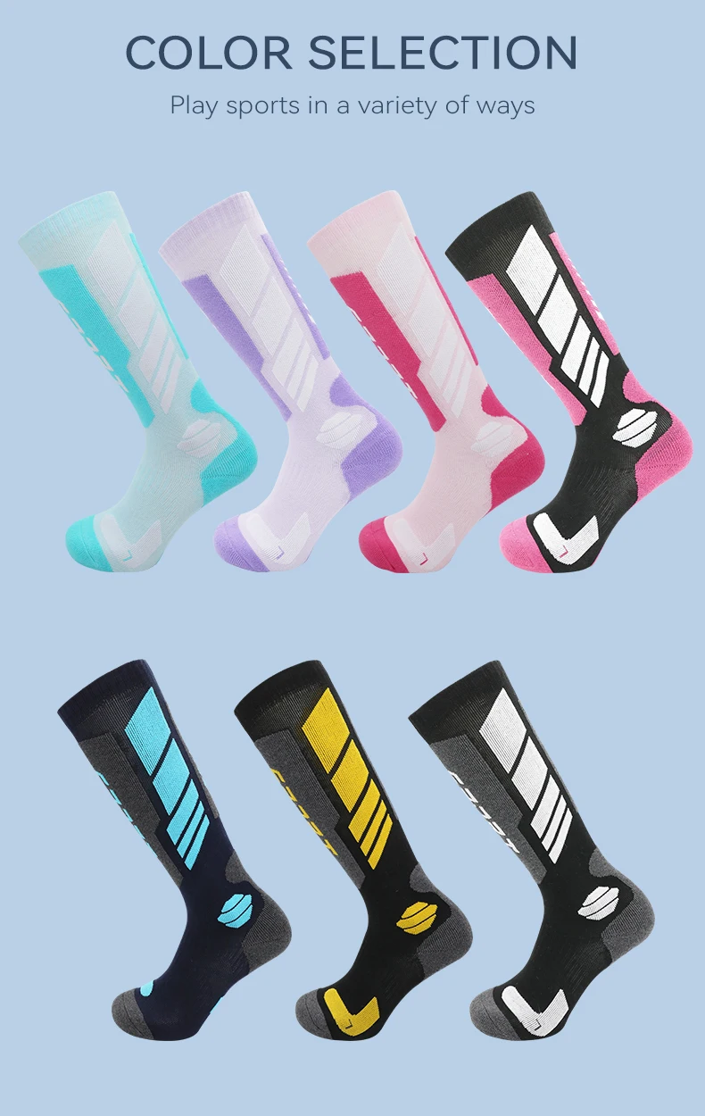 Autumn and winter thickened warm socks, long tube cotton towel bottom, snow sports socks, men's cross-border socks