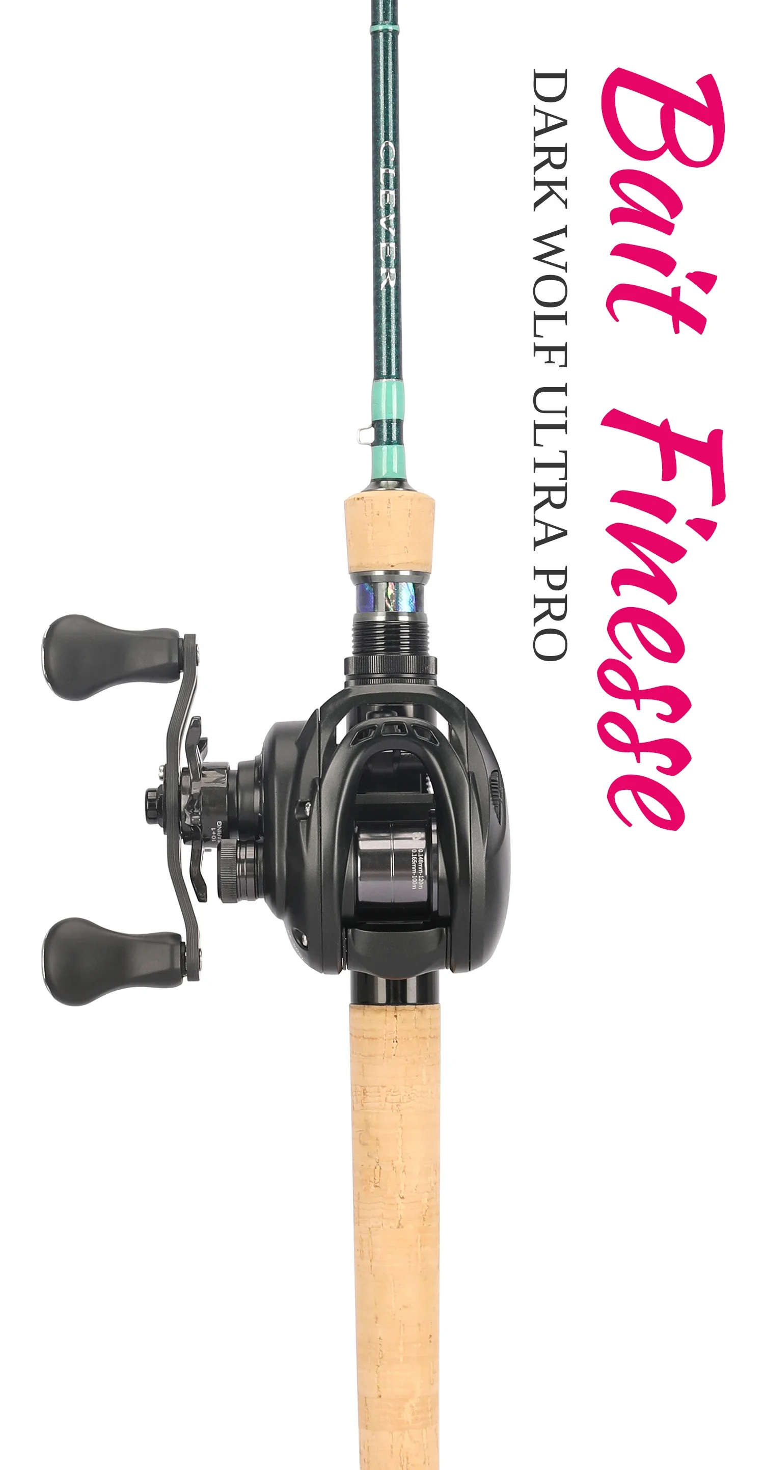 TSURINOYA 134g Baitcasting Angelrolle 4,6g Flache Spule DARK WOLF 50S 7,1:1 Carbon Light Game Casting Reel Trout Ajing Spule – Detail 3