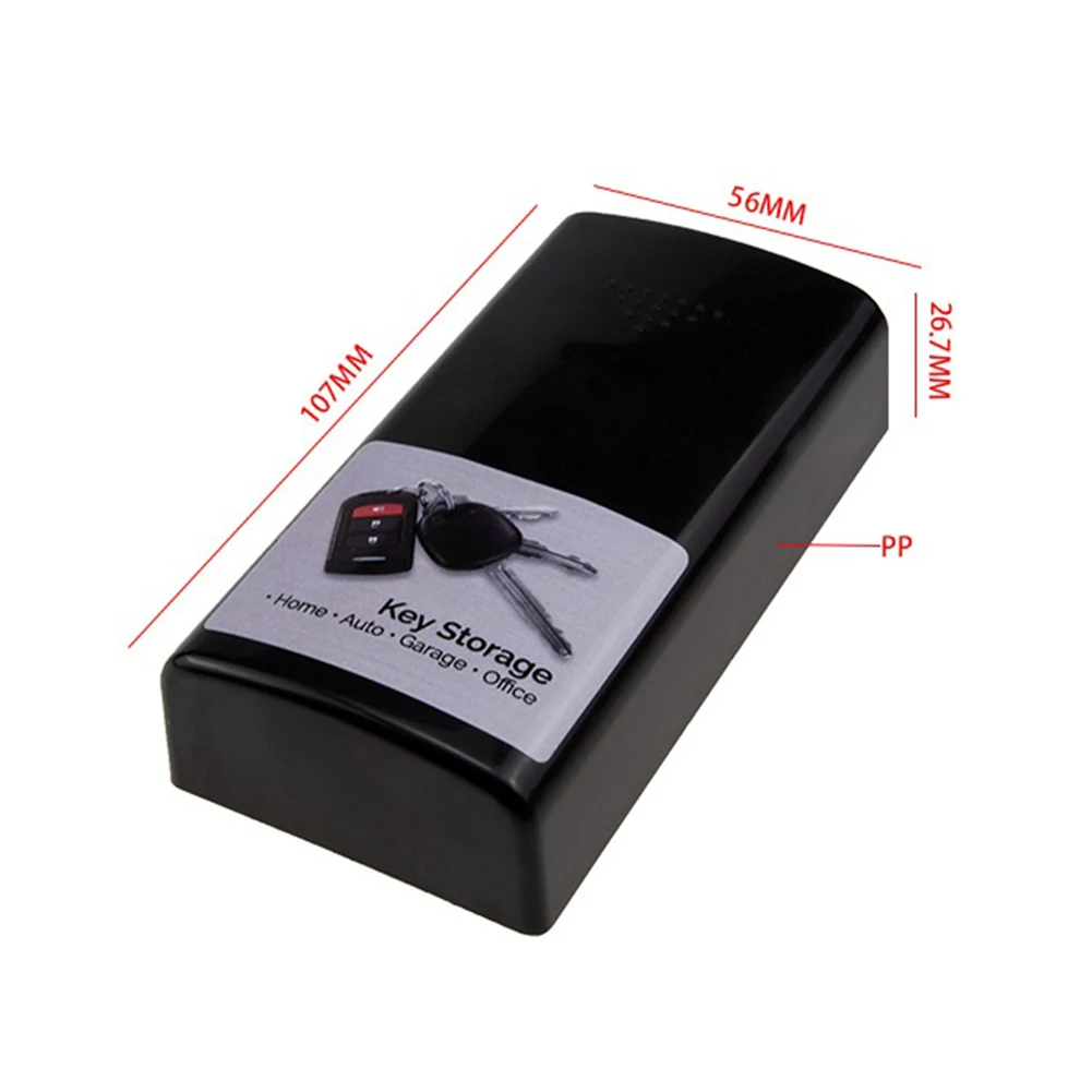 Portable Key Safe Box Magnetic Creative Car Key Secret Box Hidden Black Outdoor