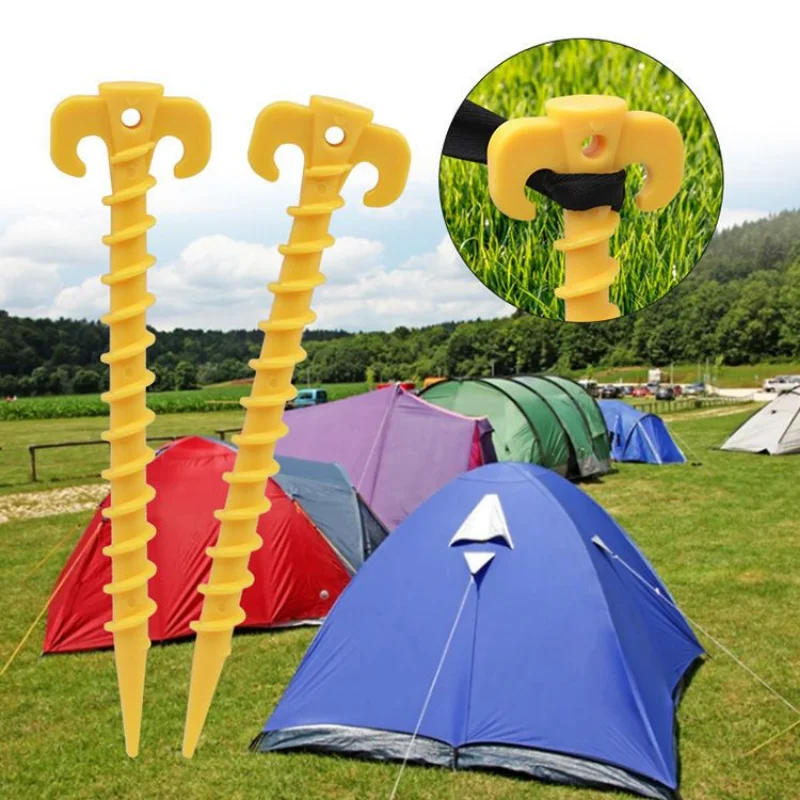 Tent Nails Outdoor Camping Trip Tent Peg Ground Nails Screw Nail Stakes