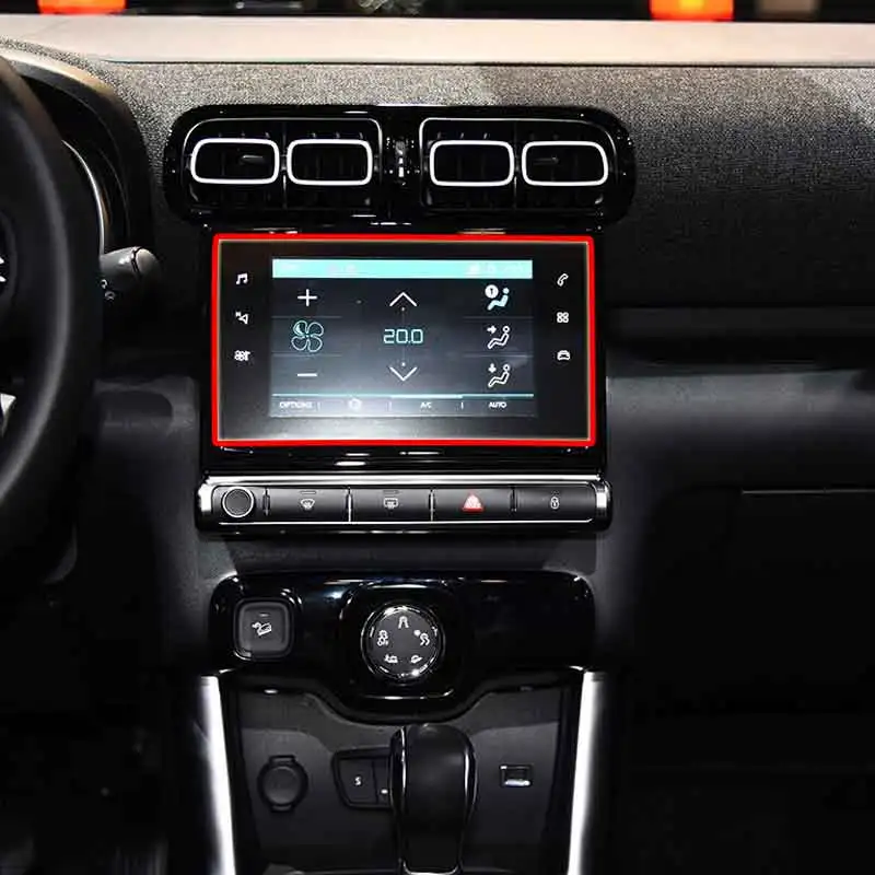 

For CITROEN C3 AIRCROSS 2021 Car GPS Navigation Tempered Glass Screen Protector Film Auto Interior Sticker Anti-scratch Film