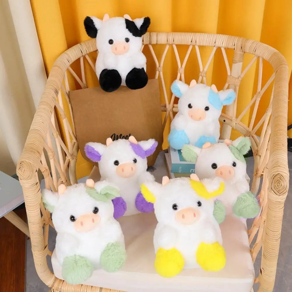 

Cow Plush Doll Cute Strawberry Cow Plush Toy Soft Stuffed Sleeping Companion Doll Birthday Gift for Kids Adults Cartoon Cattle
