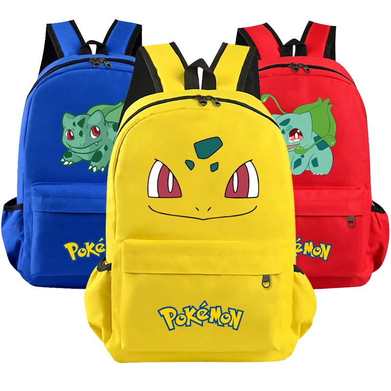 

Anime Pikachu Charmander Cartoon Bookbag Pokemon Backpack Children Gift for Teen Student Back To School Backpack Boy Gir
