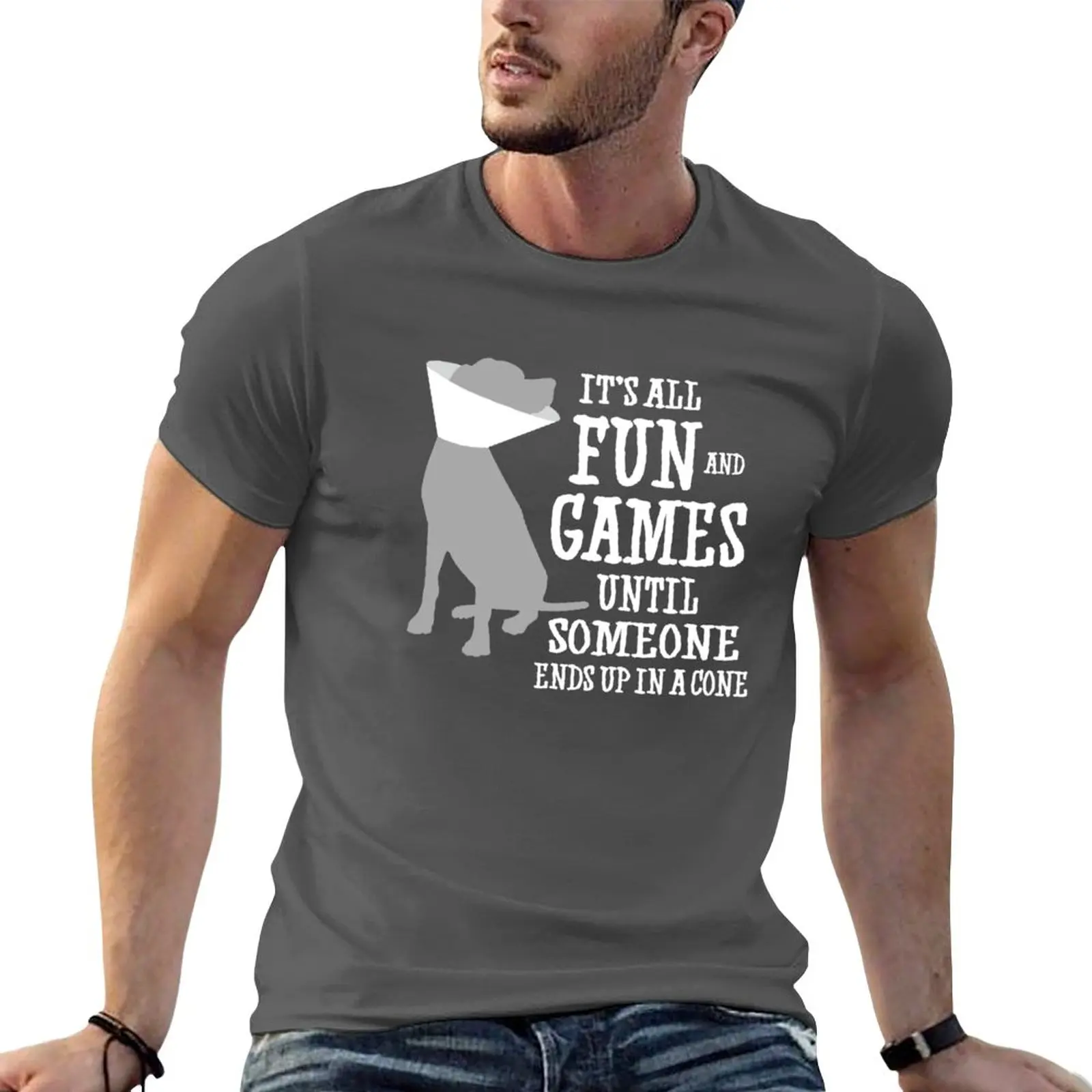 

New It's all fun and games until someone ends up in a cone T-Shirt graphic t shirts summer clothes funny t shirts for men