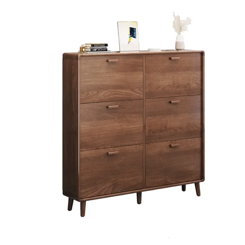 

Living Room Shoe Cabinet Ultra-thin Simple Household Solid Wood Side Tipping Bucket Shoe Rack Organizer Meuble Home Furniture