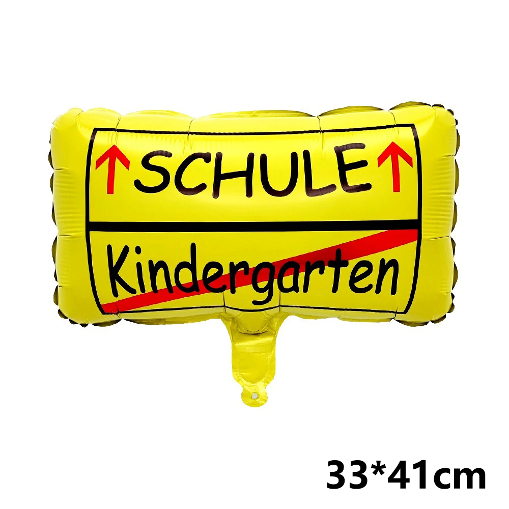 Schulthema Buntstift Box Bleistift Cartoon Folienballons Schultasche Heliumballon Abschluss Klassenzimmer Dekor Zurück zur Schule Globos – Detail 6