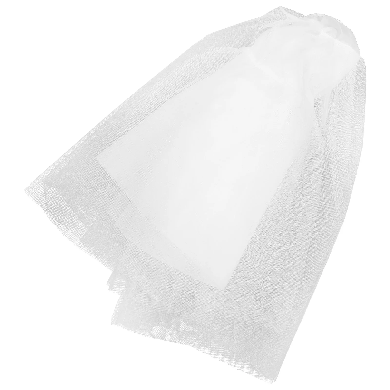 

Women Bride Petticoat Crinoline Underskirts Wedding Skirt Four-Layer Gauze Fluffy Elastic Waistband With Straps (White)