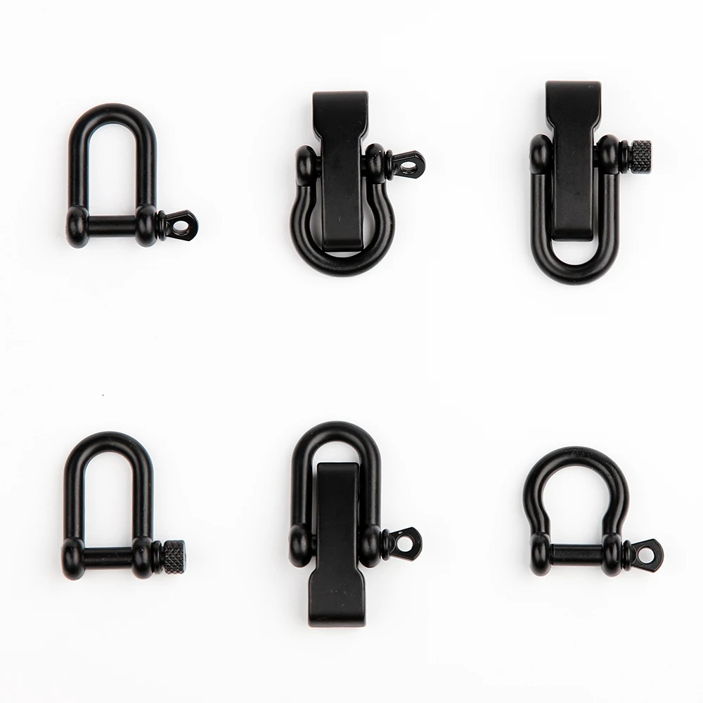 Metal Paracord Bracelet Shackle Buckle Adjustable Cord Survival Bracelet Alloy Buckle Umbrella Rope DIY for Camping Emergency