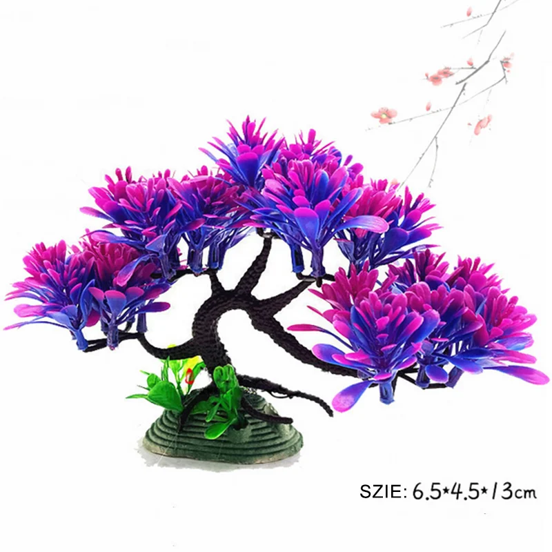 New 1PC Aquarium Artificial Pine Vivid Water Plants Fish Tank Simulation Plant Decor