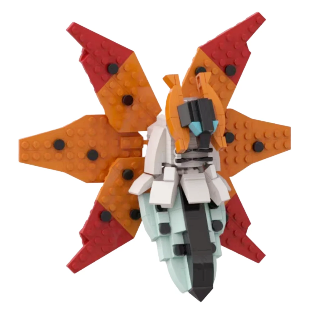 Moc Big Size Pokemon Volcarona Brickheadz Building Blocks Mini Action Figure Toy