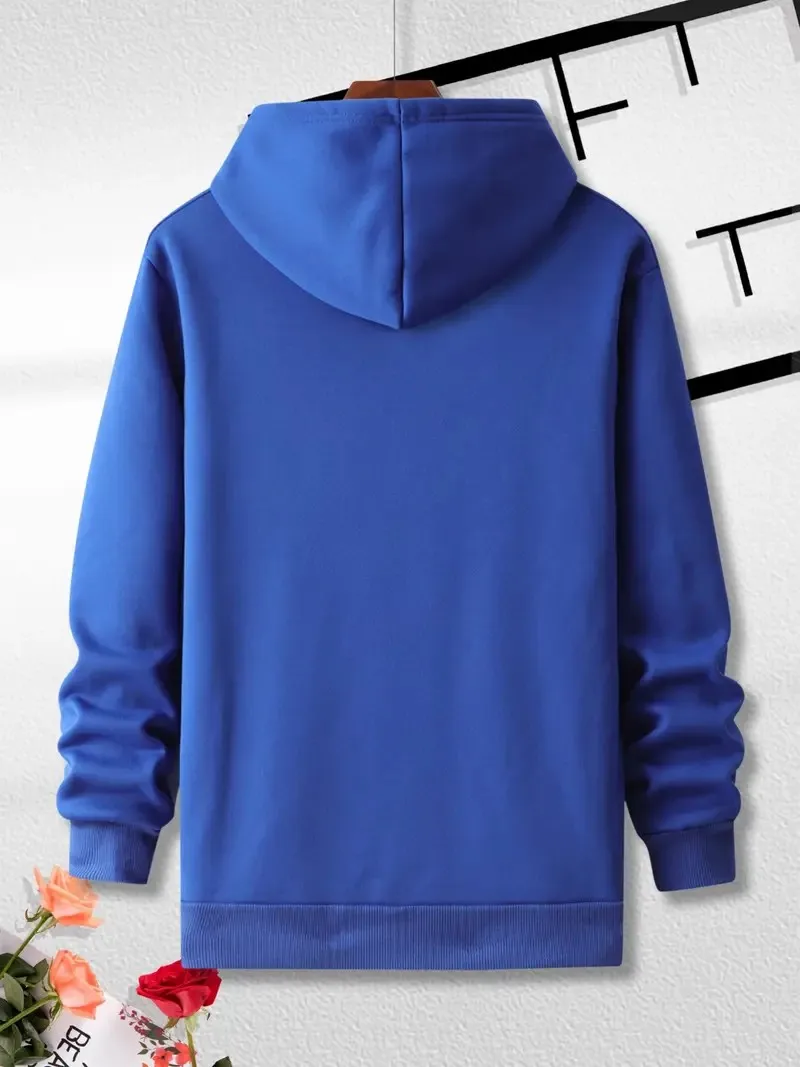 Der neue Herren-Hoodie für Frühling und Herbst 2025, verfügt über einen lässigen, modischen und bequemen 3D-Buchstabenmusterdruck – Detail 9