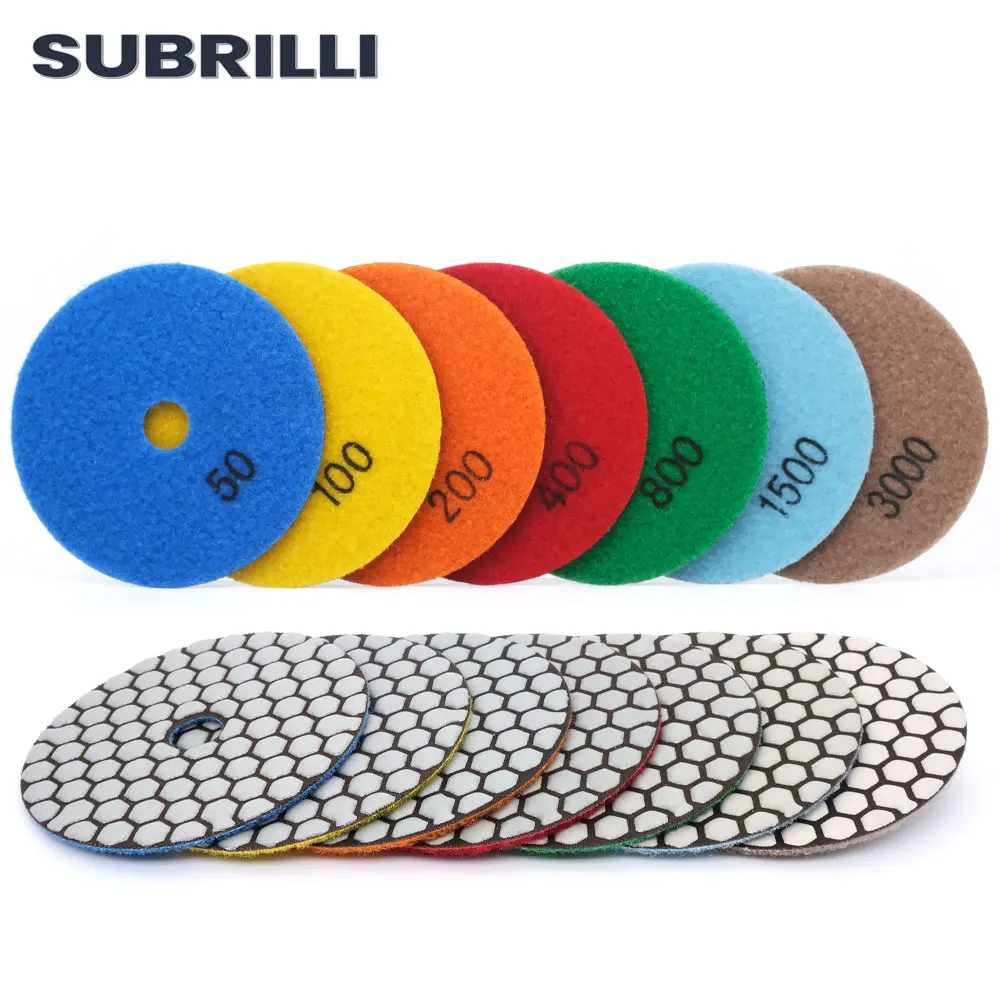 Polishing Pads Sanding Pads 4"/100mm Diamond For Granite Marble Stone Grinding
