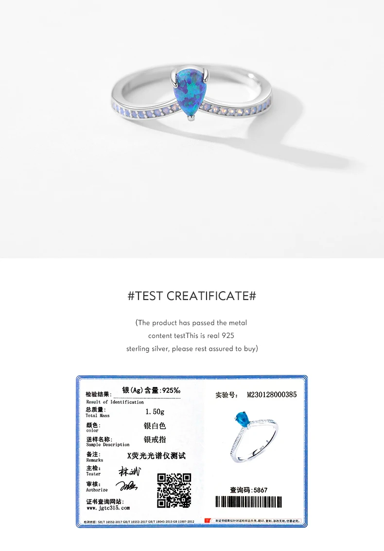 MODIAN 2023 925 Sterling Silver Exquisite Opal Rings For Women Fashion Sense Of Design Wedding Anniversary Gift Fine Jewelry