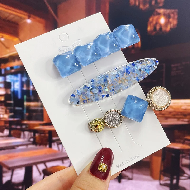 2022 neue Perle Kristall Haar Clips Für Frauen Grips Mode Haar Barrettes Trendy Geometrische Haarnadeln Headwear Haar Zubehör – Detail 1