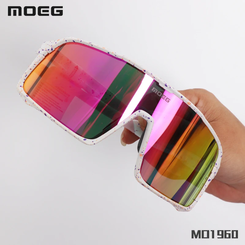 

MOEG MO9160 Unisex Pink Eyewear Anti-Uv400 TR90 Polarized Portable Cycling Sunglasses For Outdoor Sports