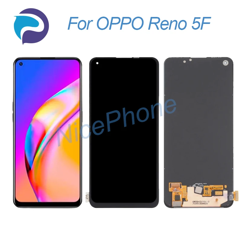 

for OPPO Reno 5F LCD Display Touch Screen Digitizer Assembly Replacement 6.43" CPH2217 Reno 5F Screen Display LCD