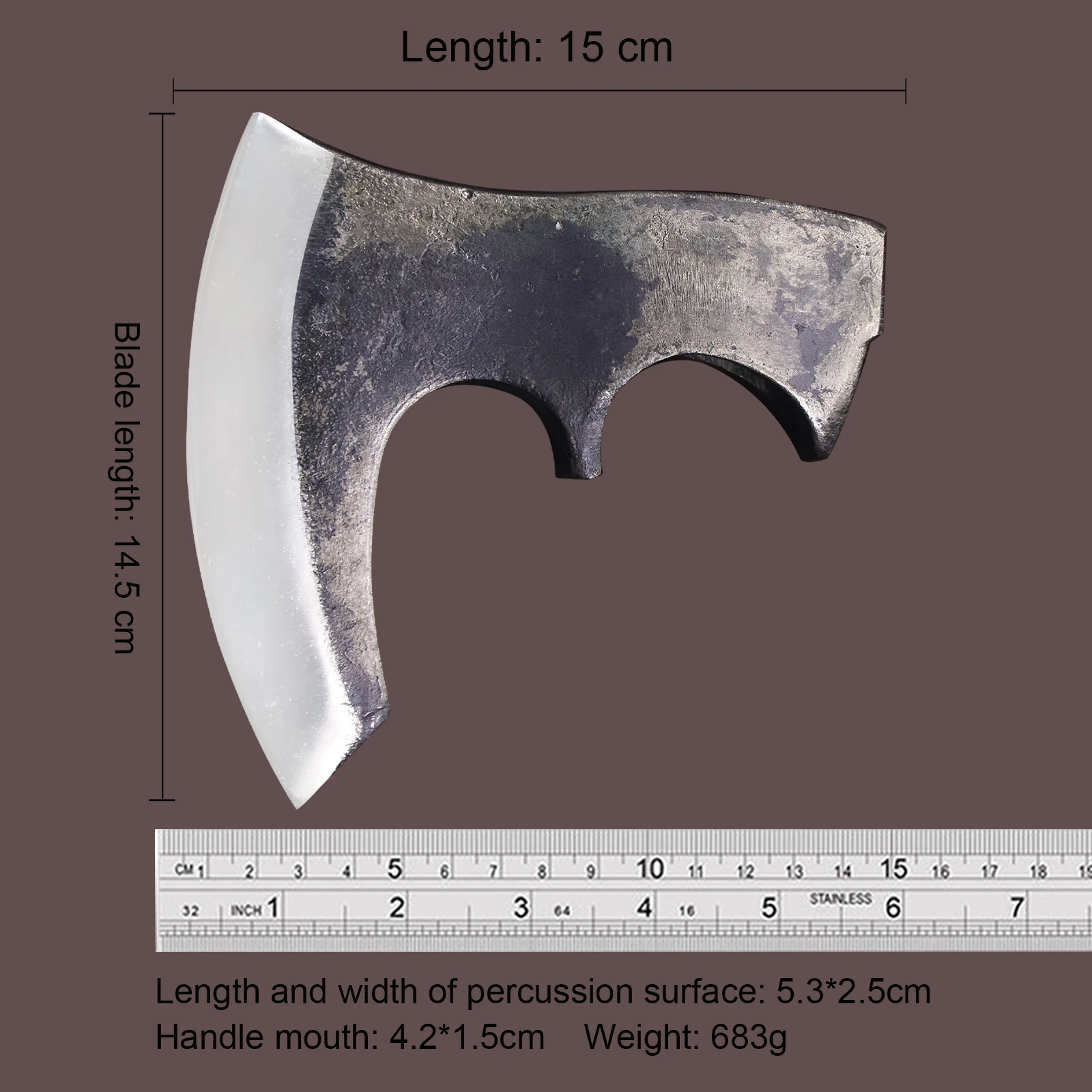 RU Viking Tactical Axe 440 Outdoor hunting axe, bush logging axe, camping EDC tool axe 5