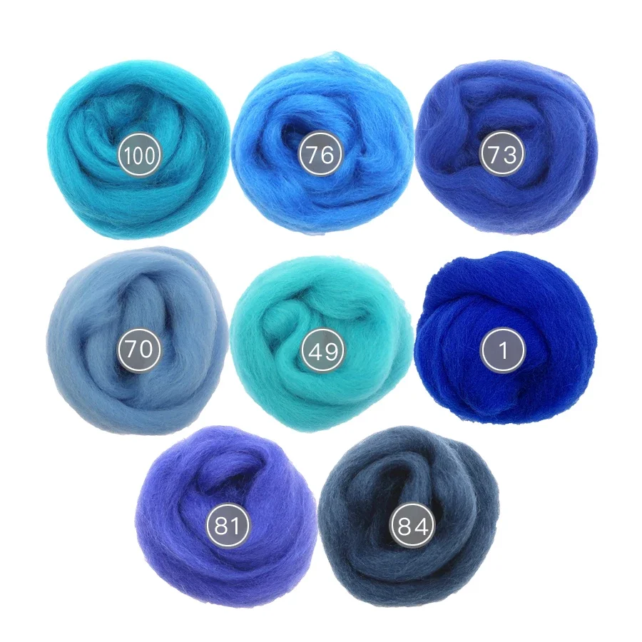 Wool Fibre Flower Animal Toy Wool Felting Roving Fibre Yarn Roving For Needle Felting Hand Spinning DIY 8 Colors/set needle felting wool wool felting needles needle felting mat wool felting kit needle felt kit