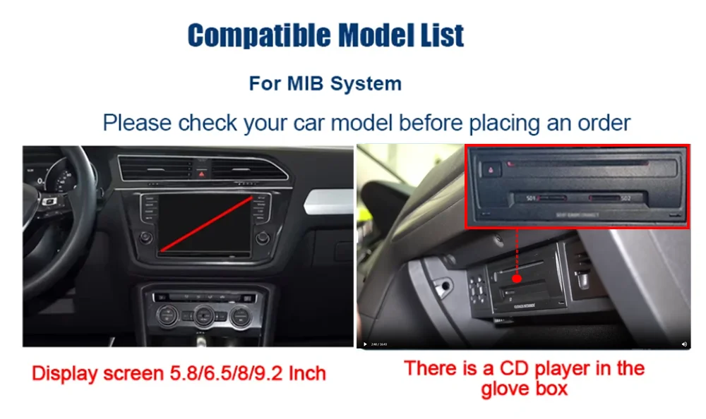 Drahtloses Carplay Android AUTO für Volkswagen Golf7 Tiguan Lamando Magotan Phideon Teramont mit MIB1/MIB2 System-Unterstützungskamera – Detail 2