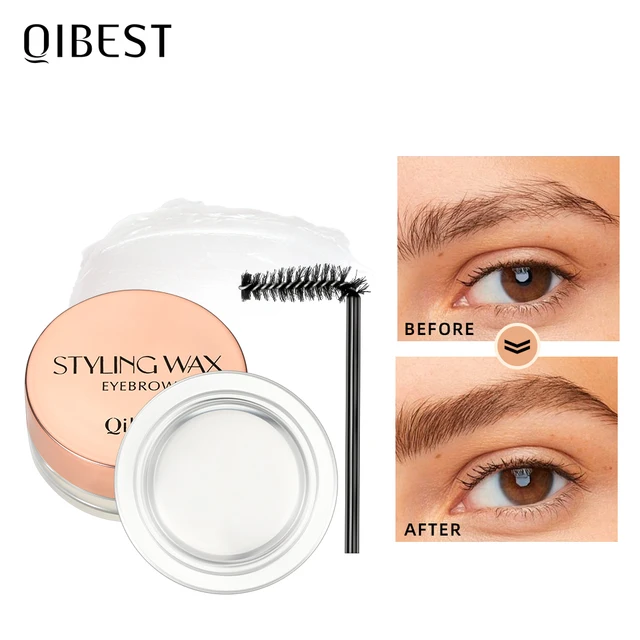 QIBEST Sapone gel a forma di sopracciglio Gel per sopracciglia tridimensionale trasparente Impermeabile Trucco per sopracciglia a lunga durata Cera per lo styling delle sopracciglia 1