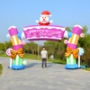 10 styles Giant Inflatable Santa Claus Archway Air Blow Christmas Event Entrance Arch Ornament Xmas Interior outdoor decoration 1
