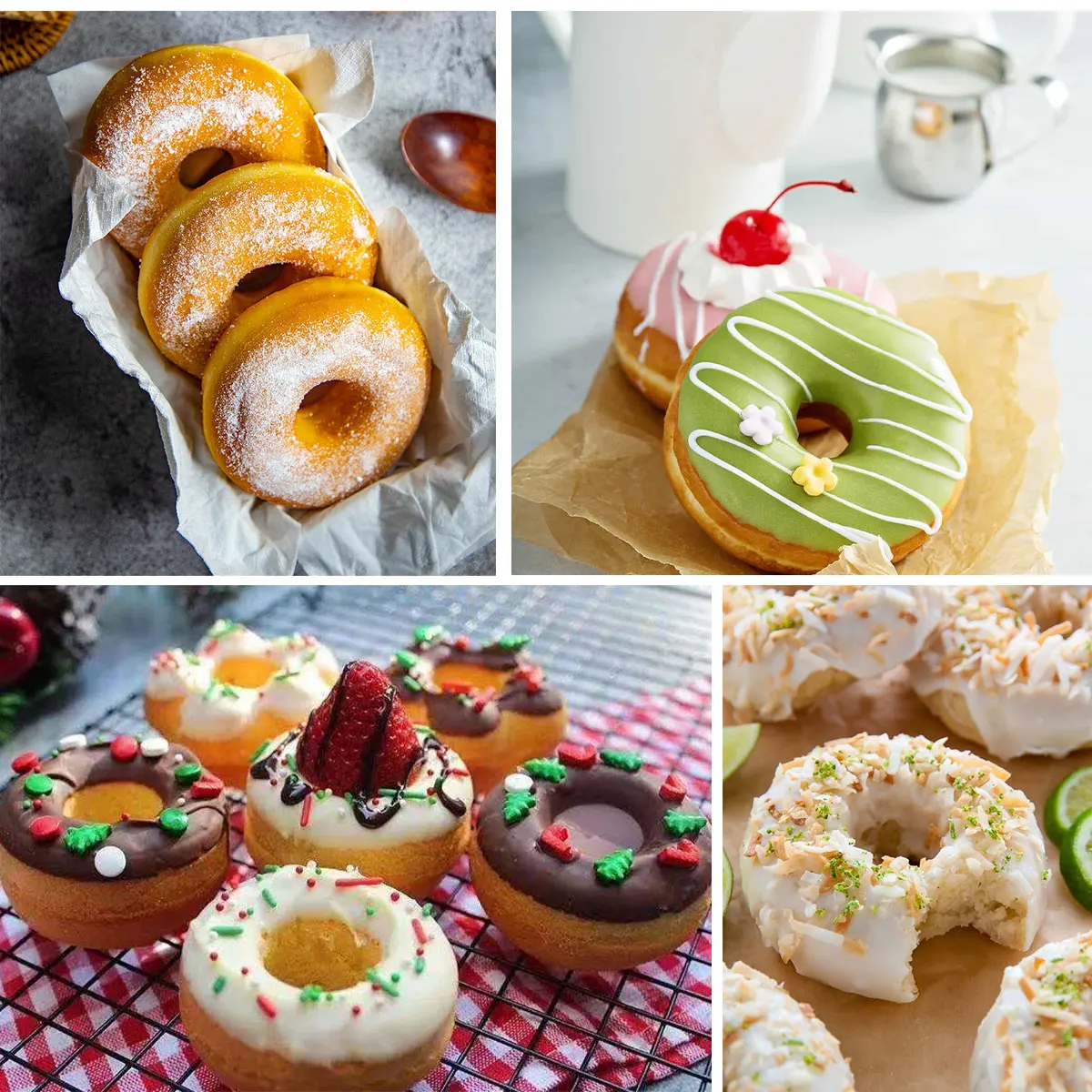 Donut Mold 8 Slots Silicone Non-Stick Donut Mold Heat Resistant Baking Donut Tray Reusable Donut Mold Tray Silicone Doughnut Pan