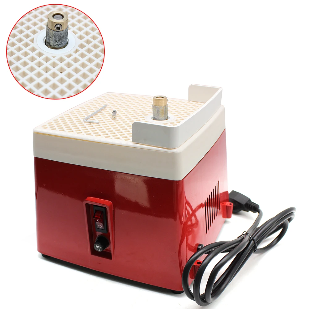 220V Mini Portable Stained Grinder 65 W Diamond Glass Art Grinding Tools Blue with MCBL58 Grinding Wheel 4