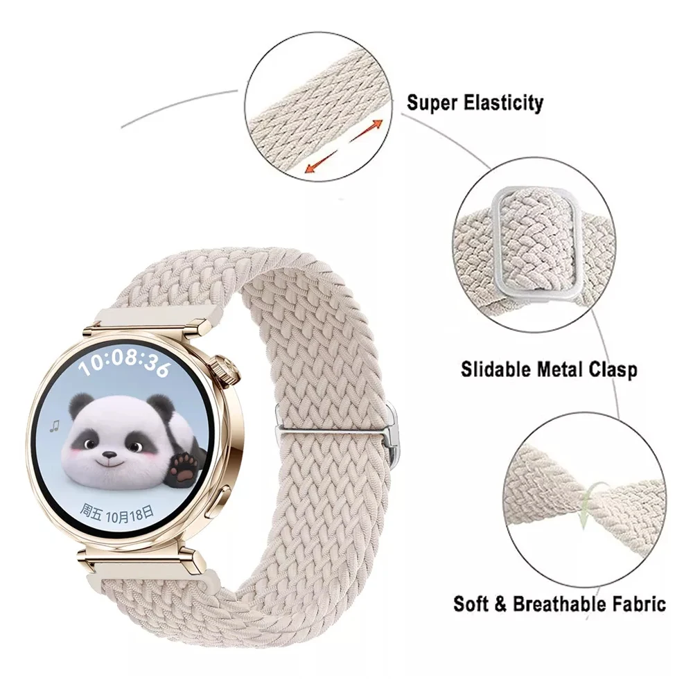Braided Loop Sport Wristband Bracelet, 18mm/22mm, Universal Fit Strap