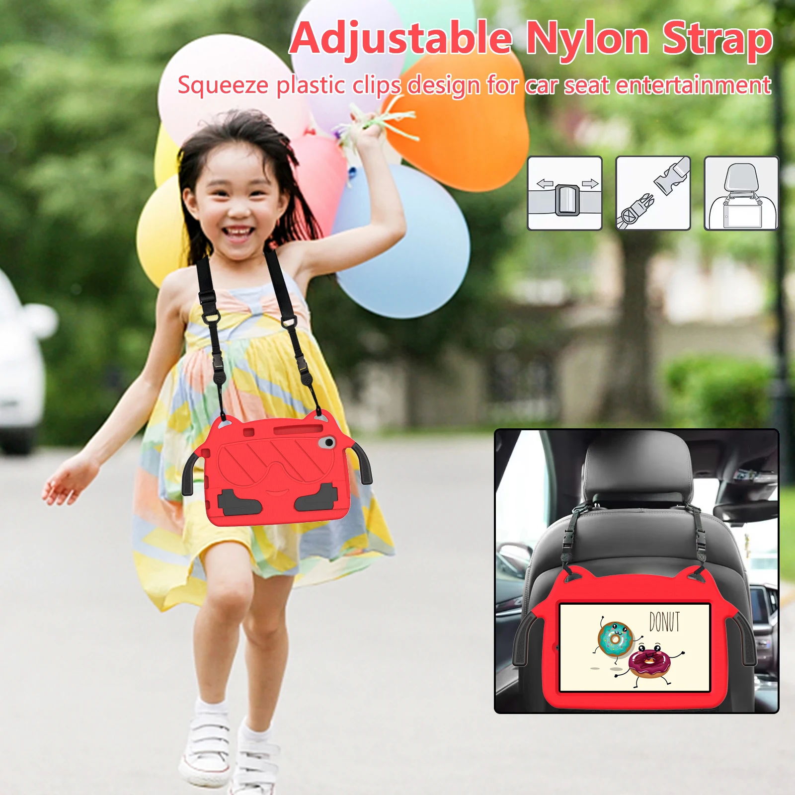 Kids Shockproof Case with Handle and Kickstand
