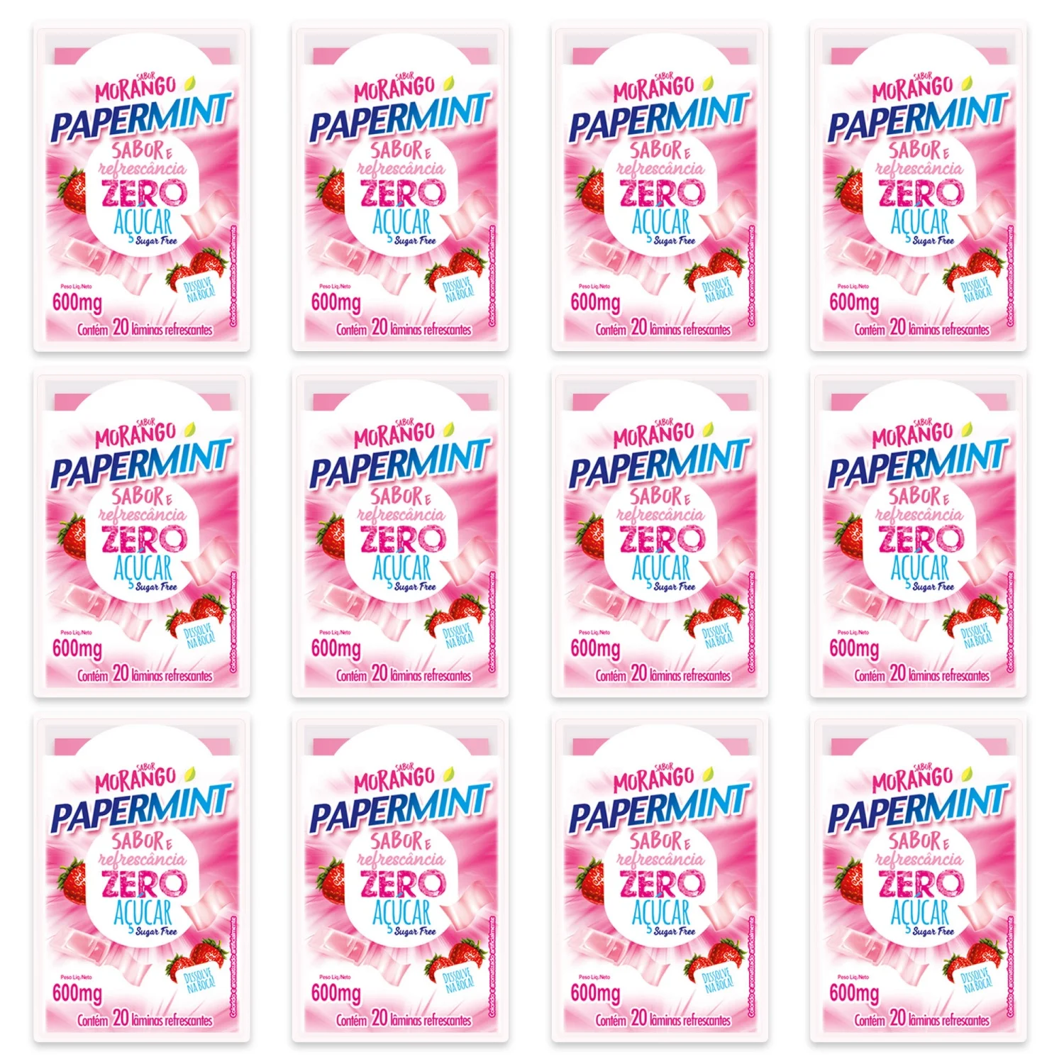 Odświeżacz oddechu Cool Strawberry Mint PocketPaks Przenośne paski oddechowe Oddychające paski oddechowe Rozpuszczają się natychmiast Prezent