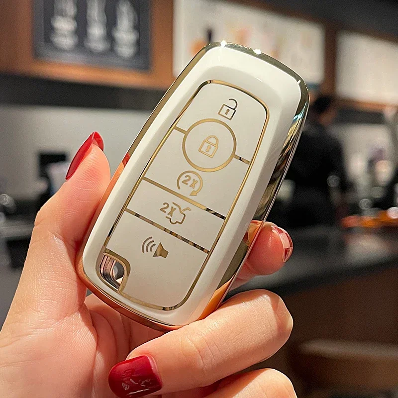Key Case Key Case Cover Car Key Shell TPU Car Key Case Cover for Ford Fiesta Focus Ecosport etc.