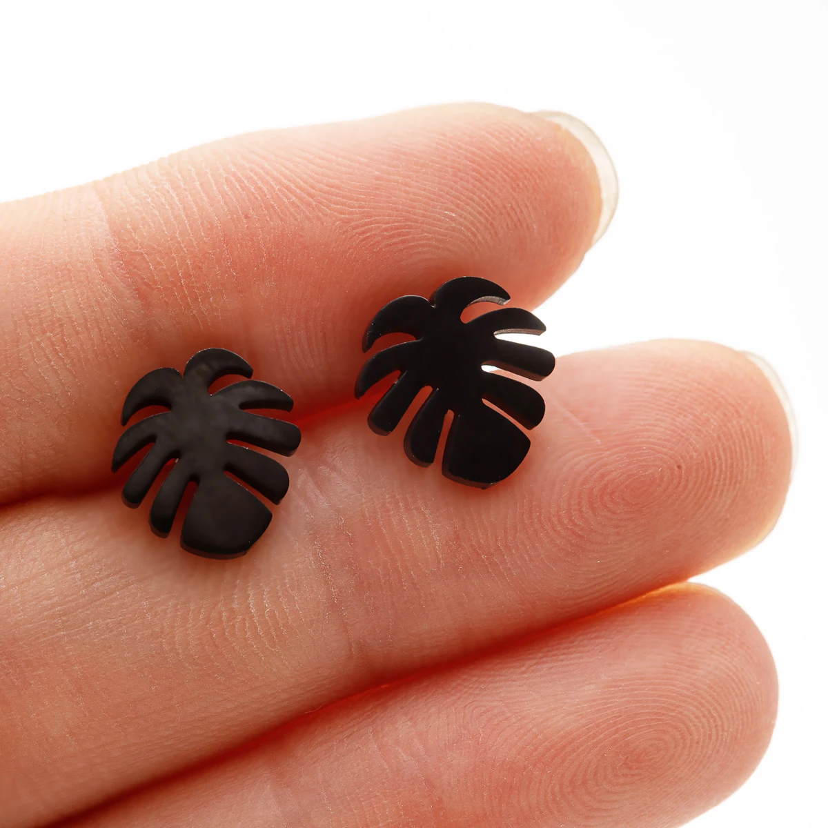 Edelstahl Kokosnuss baum Ohrring für Frauen Mädchen Palm blatt geometrische Metall Coco Joker Ohr stecker Sommerferien Schmuck Geschenke – Detail 7
