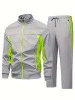 Nouvelle veste de cyclisme et de course pour homme, pour un usage sportif décontracté, avec col montant et design multicolore - Ensemble 2 pièces - 2526 3