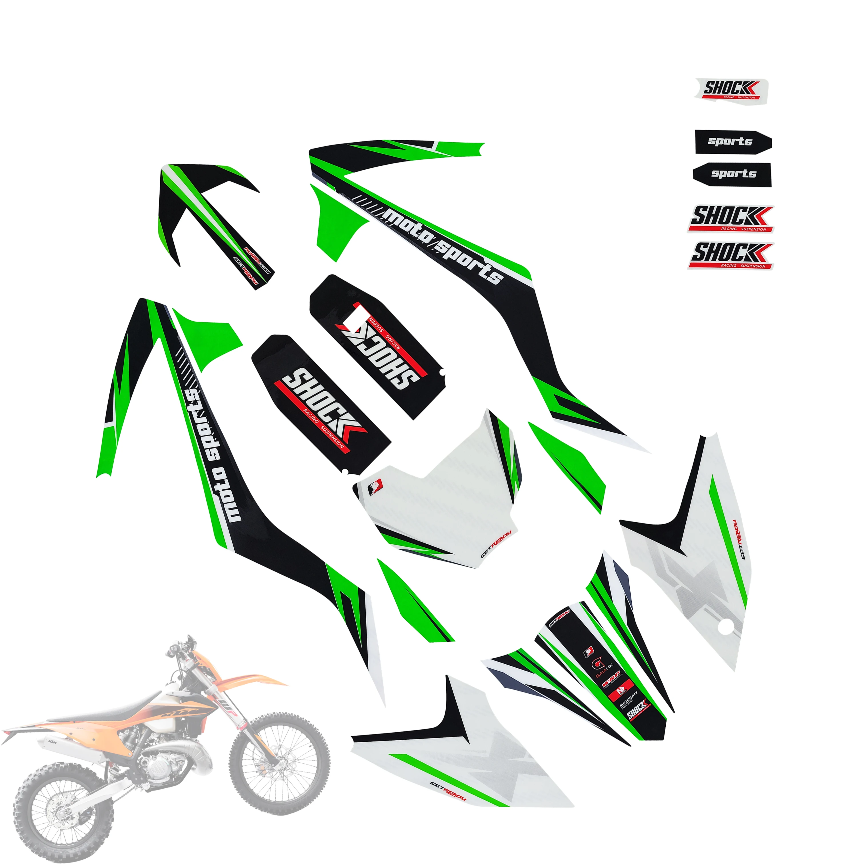 LING QI 3M Graphics Sticker Backgrounds Decal For KT 65 , DB20 Model Dirt Bike.Decals 3M Motorcycle Stickers bburago 1 18 ktm 990 supermoto r static die cast vehicles collectible motorcycle model toys