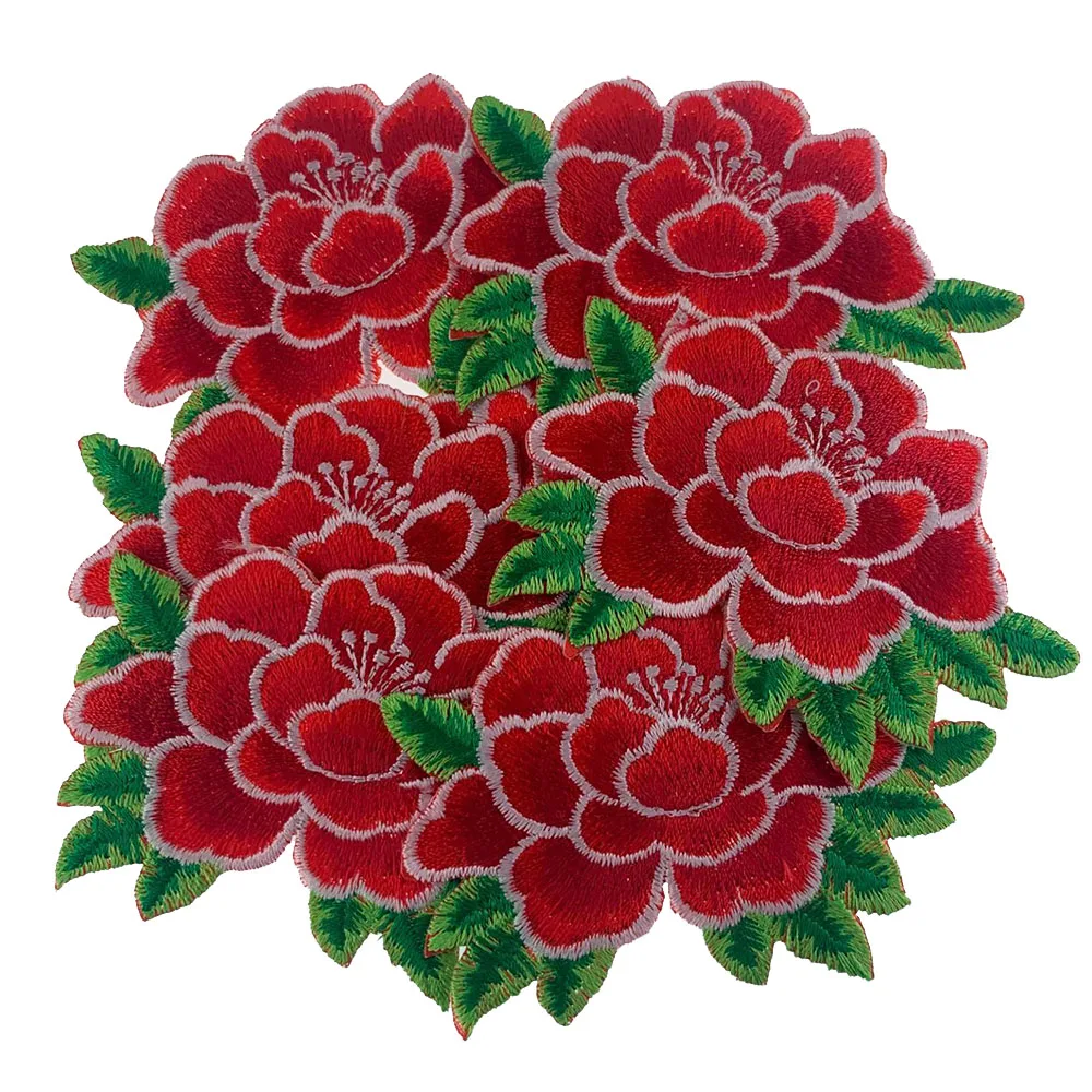 Toppe Termoadesive Fiori Applique Ricamate – 14 X 8 Cm Per Stoffa, Jeans E Giacche