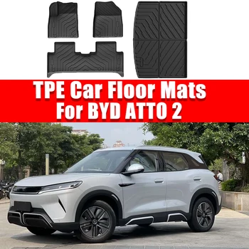 Tappetini per Auto BYD ATTO 2 Yuan UP 2024-2025, Impermeabili e Antiscivolo in TPE per Tutte le Stagioni, Rivestimento per Bagagliaio, Accessori Interni Auto