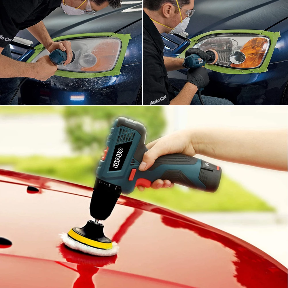 3/5/6/7 Inch Car Polishing Kit Polish Pad Car Polish Buffing Pad Abrasive  Disc Sponge Foam Pads Polisher For Headlight Refurbish
