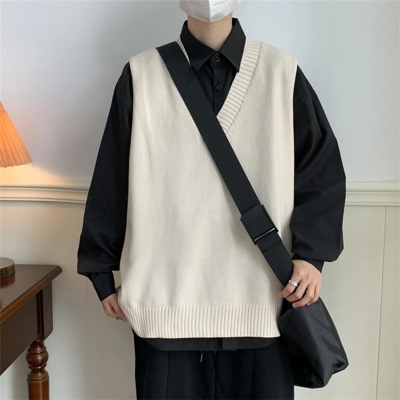 Men Sweater Vests Knitwear Spring Autumn men sweater vests mens knitted vest