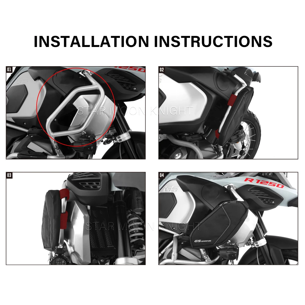 Für bmw gsa 1250 r1250gs abenteuer r 1250 gs das ganze jahr motorrad reise rahmen tasche tank bar tasche stoßstange crash paket