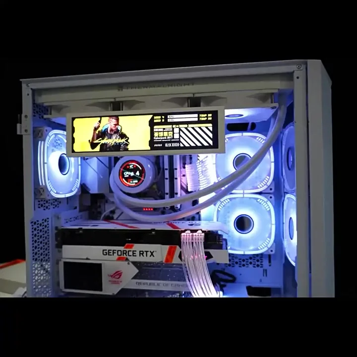 TURZX 8.8インチ USB接続 スマートスクリーン　小型モニター　ホワイト TURZX 8.8インチ USB接続 スマートスクリーン 小型モニター ホワイト