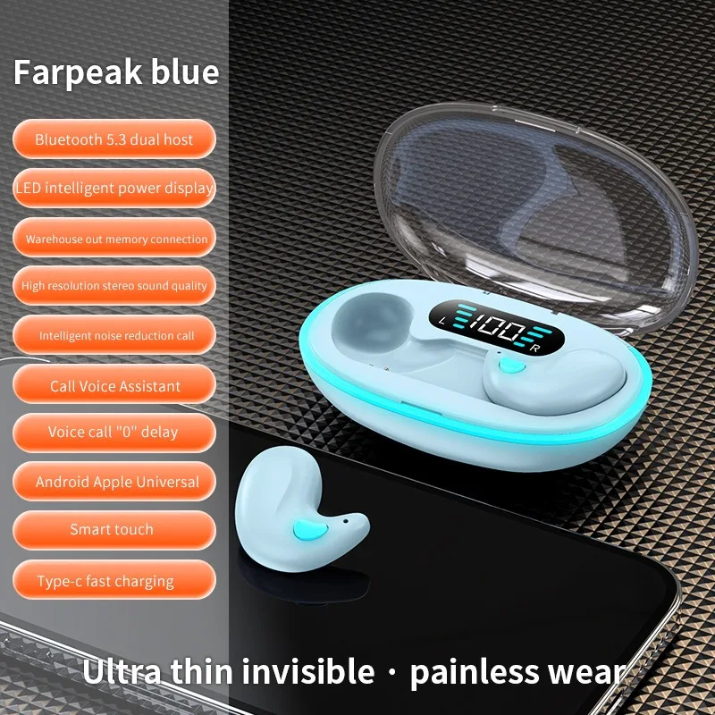 Invisible Sleep Wireless Earphones IPX5 Waterproof