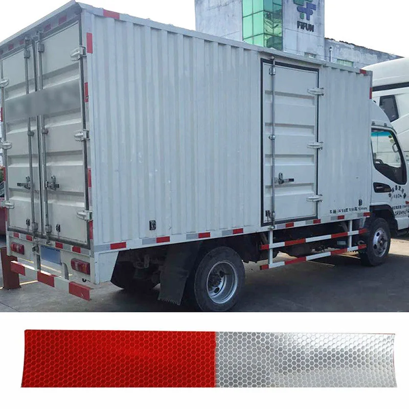 Car Truck Reflective Safety Tape 10Pcs Warning Night Light Waterproof Trailer Reflector Sticker