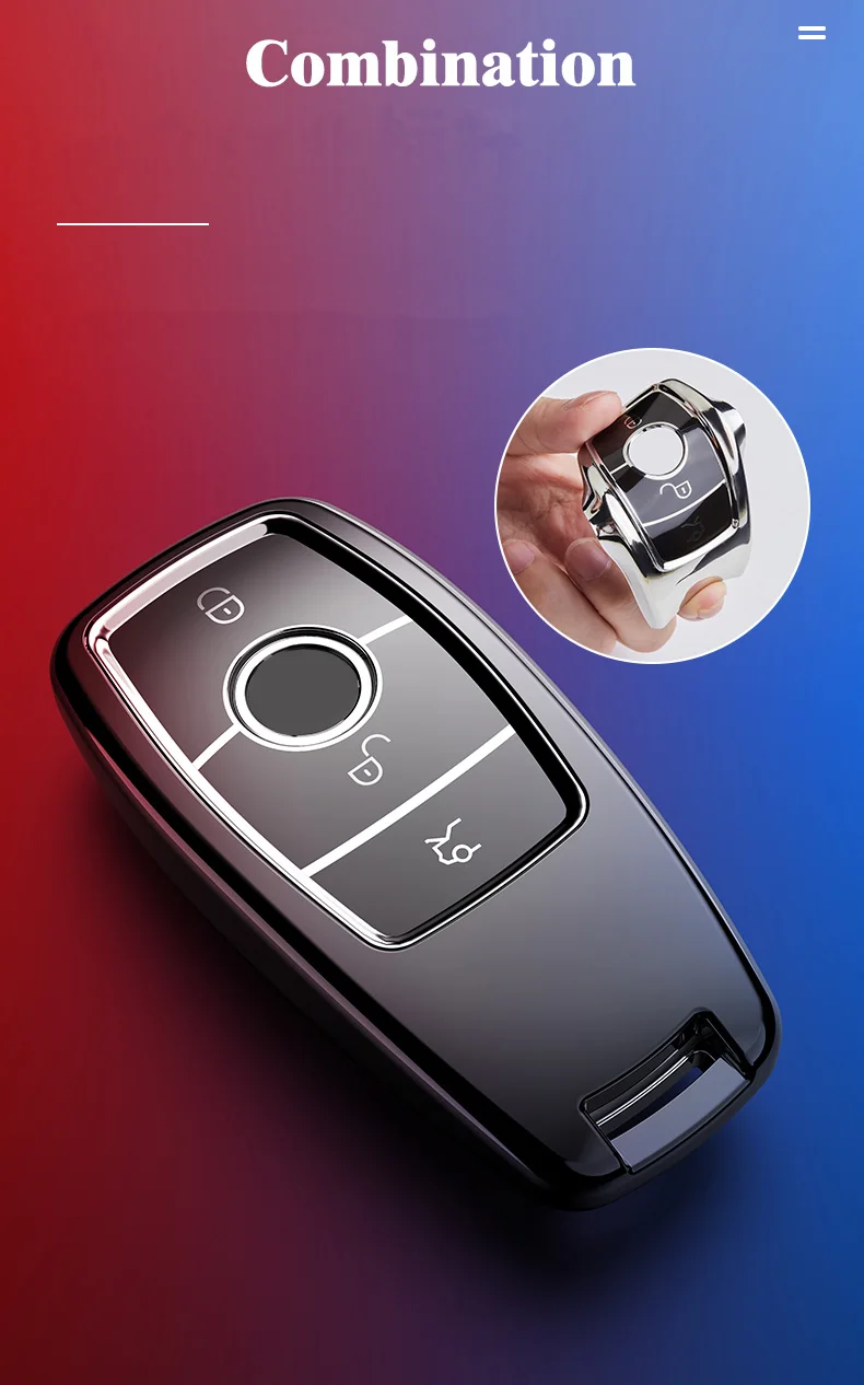 Custodia per chiave A distanza per auto in lega TPU per Mercedes Benz A C E S classe G GLC CLE CLA GLB GLS W177 W205 W213 W222 X167 AMG - S3ec1641a93c24fbf8adffa909fc814775