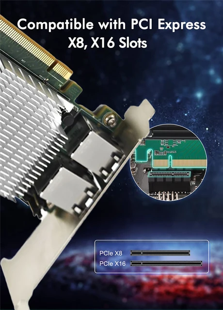 Scheda Di Rete PCI-E 10G Dual Port RJ45 - Controller X540-T2, Compatibile Con Windows/Linux/VMware, Con Dissipatore - Foto 4