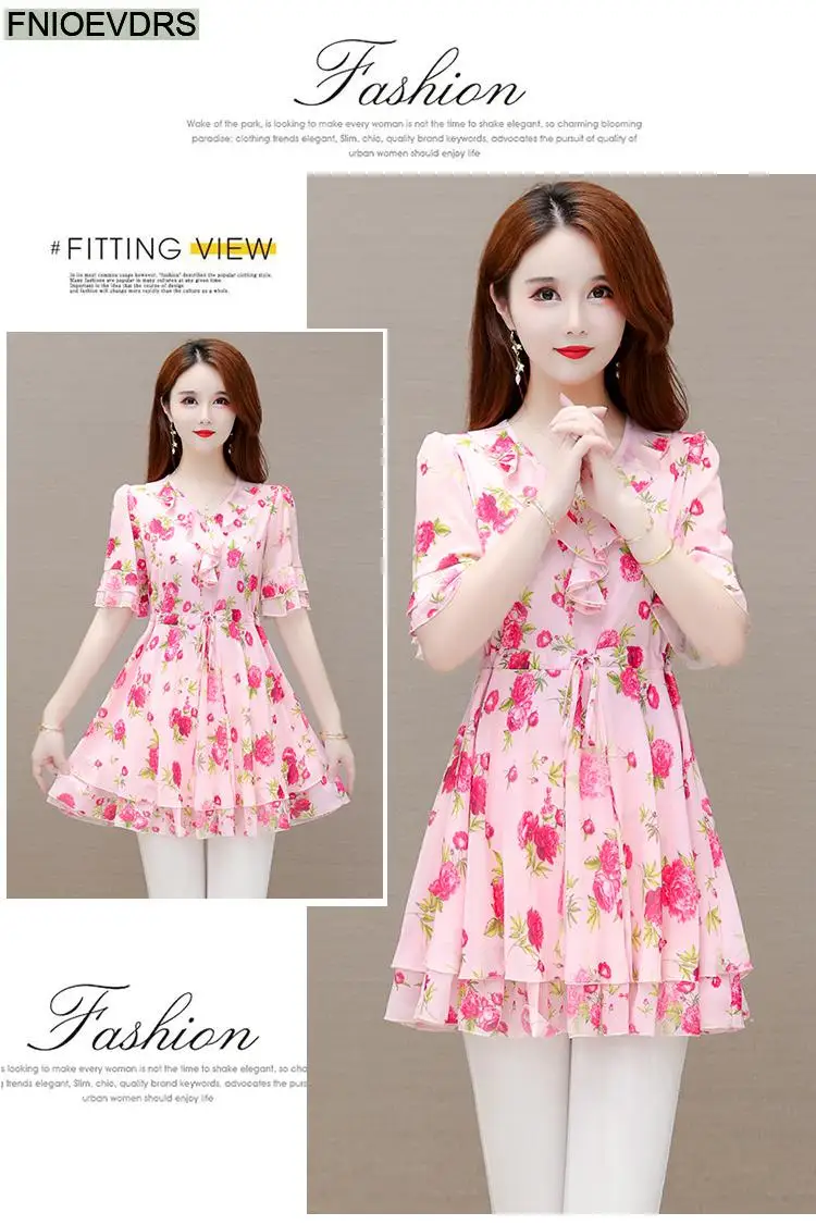 M-5XL 2023 Clothes Clothes Women European Style Elegant Basic Shirt Floral Print Retro Ruffles Belly Tunic Peplum Top Blouses