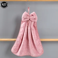 Coral Velvet Bowknot Soft Hand Towels Bathroom Thickened Microfiber Towel Absorbent Cleaning Rags Home Kitchen Wipe Dishcloths 2