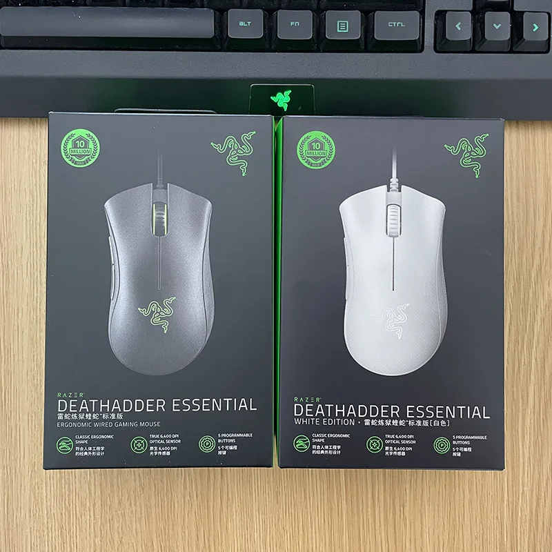 Razer DeathAdder セット Original White Razer DeathAdder Essential Black Gaming Mouse