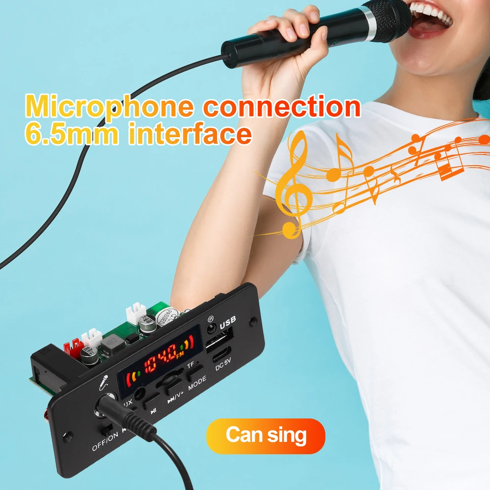 MP3 MP4 Player 2*3W Amplifier DIY MP3 Decoder Board Bluetooth Music Player Car FM Radio Module
