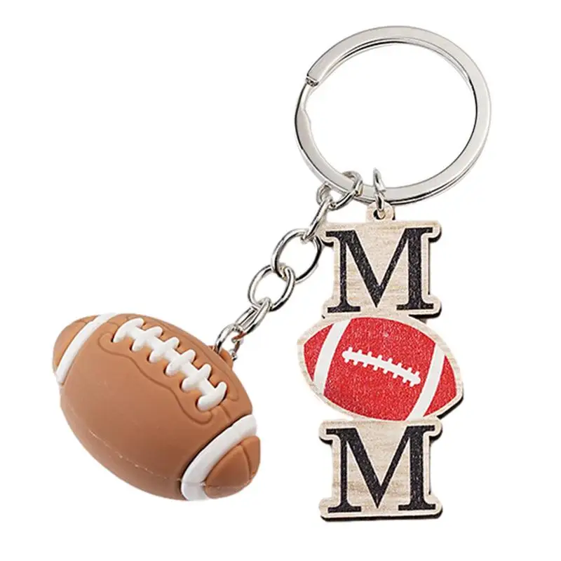 Football Keychain Metal Key Rings Sports Pendant Creative Keychain Carnival Reward Bag Hanging Accessories Phone Hanging Pendant 10pcs soccer disc cone set football training sports saucer cones marker discs soccer entertainment sports accessories